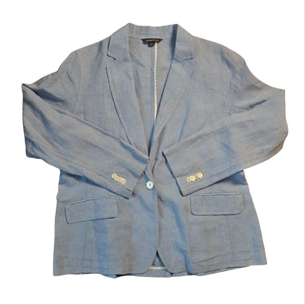 Blue Linen Women's Blazer